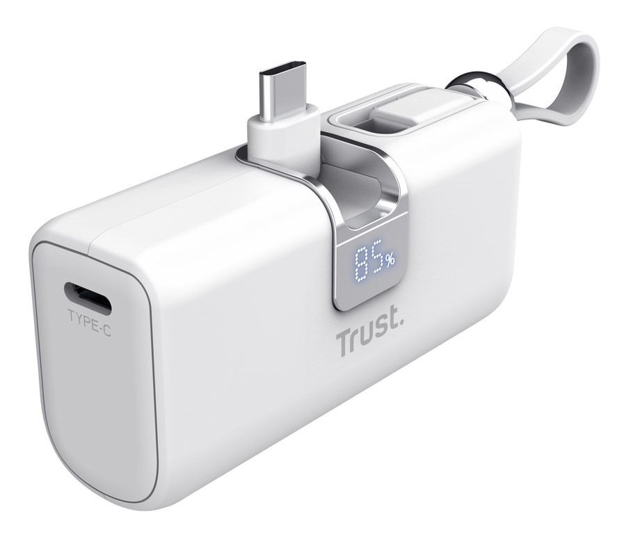 Prijenosni punjač TRUST Pacto 5000 mAh bijela boja-1