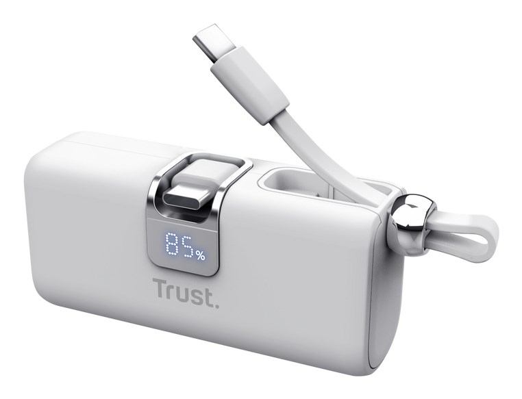 Prijenosni punjač TRUST Pacto 5000 mAh bijela boja-2