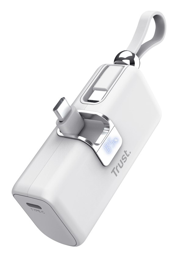 Prijenosni punjač TRUST Pacto 5000 mAh bijela boja