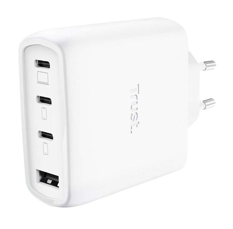 Punjač TRUST Maxo 65W USB-C za prijenosna računala, bijela boja-0