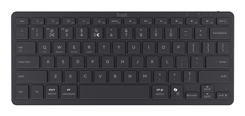 Trust Nado II keyboard Home/Office USB + Bluetooth QWERTY US English Black-1