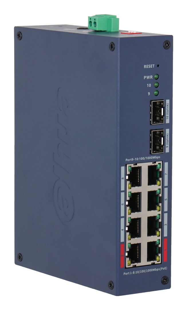 Dahua Technology CHS4210-8GT-110 network switch Managed L2 Gigabit Ethernet (10/100/1000) Power over Ethernet (PoE) DIN rail Dark Blue-2