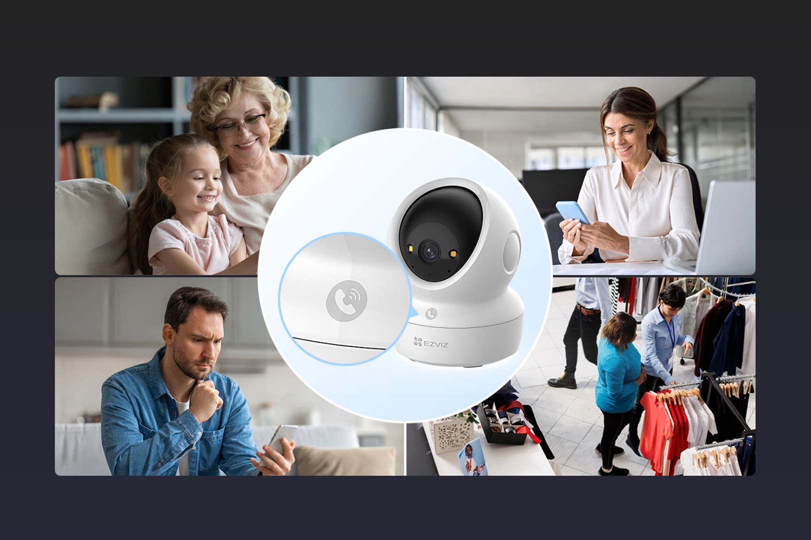 EZVIZ H6c G1 4K Spherical IP security camera Indoor 3840 x 2160 pixels Ceiling/Wall/Desk-10