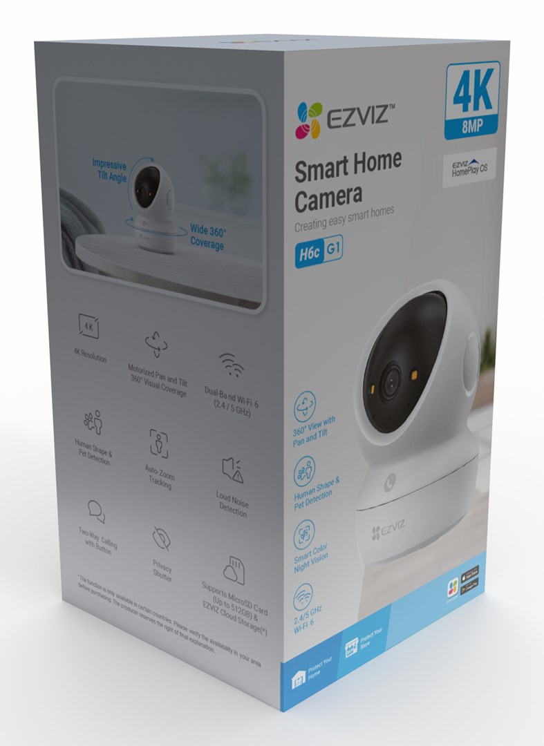EZVIZ H6c G1 4K Spherical IP security camera Indoor 3840 x 2160 pixels Ceiling/Wall/Desk-22