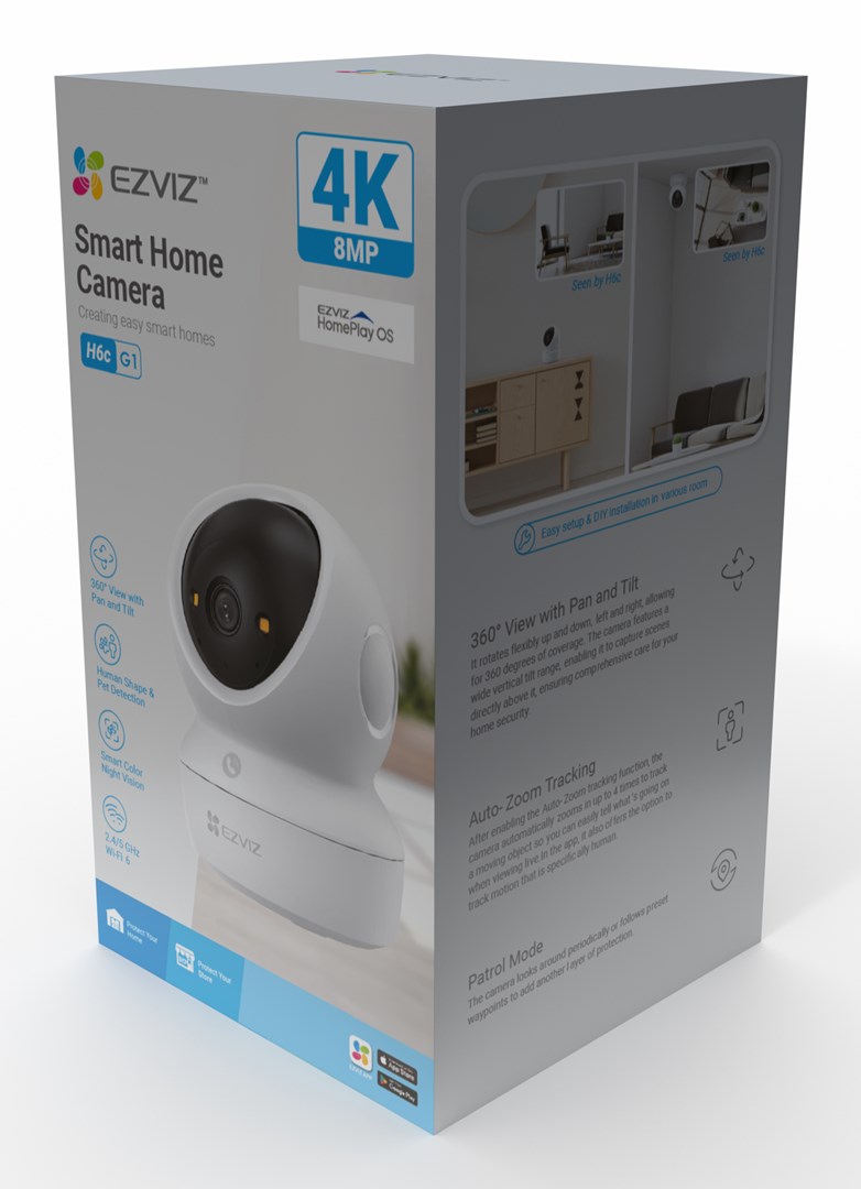 EZVIZ H6c G1 4K Spherical IP security camera Indoor 3840 x 2160 pixels Ceiling/Wall/Desk-23