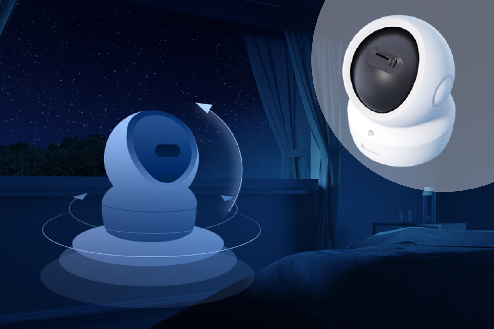 EZVIZ H6c G1 4K Spherical IP security camera Indoor 3840 x 2160 pixels Ceiling/Wall/Desk-24