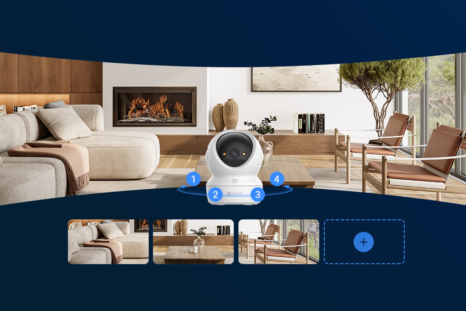 EZVIZ H6c G1 4K Spherical IP security camera Indoor 3840 x 2160 pixels Ceiling/Wall/Desk-9