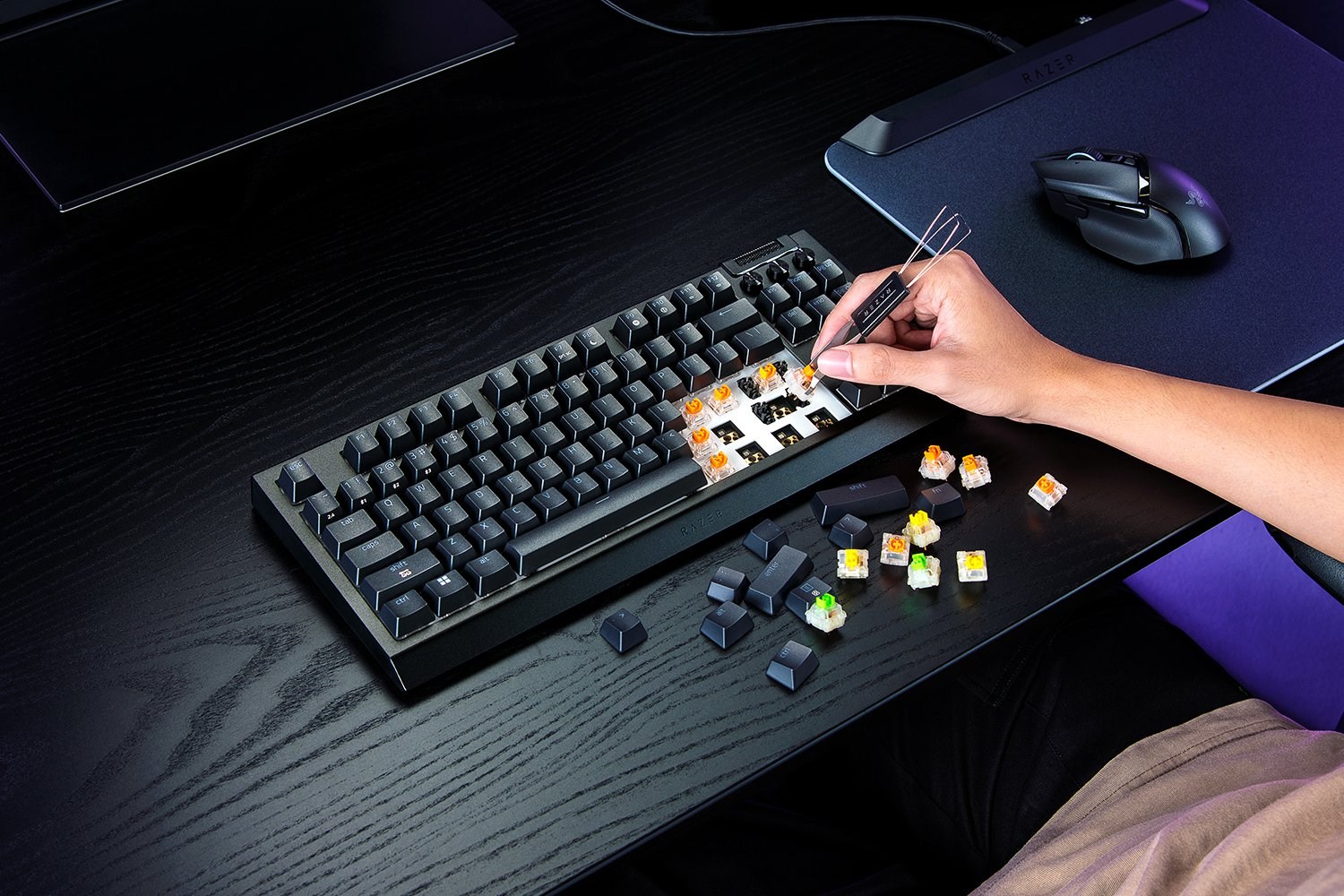 Tipkovnica RAZER BlackWidow V4 Tenkeyless HyperSpeed (US layout), crna boja-4