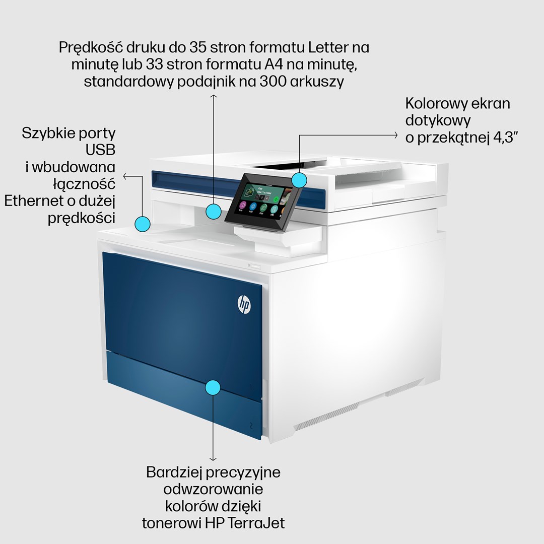 HP Color LaserJet Pro LaserJet Pro 4302fdn Multifunction Color Printer, Ethernet Only; Copier, Scanner-3