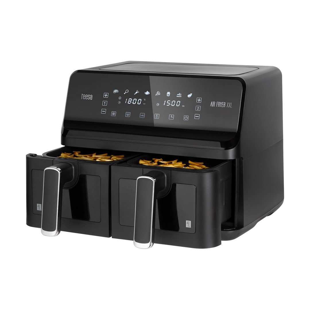 Frytkownica beztłuszczowa TEESA AIR FRYER DUAL POT XXL 8L 2700W-0