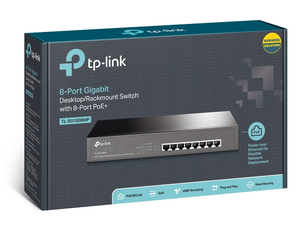 TP-Link TL-SG1008MP network switch Unmanaged Gigabit Ethernet (10/100/1000) Power over Ethernet (PoE) Black-3