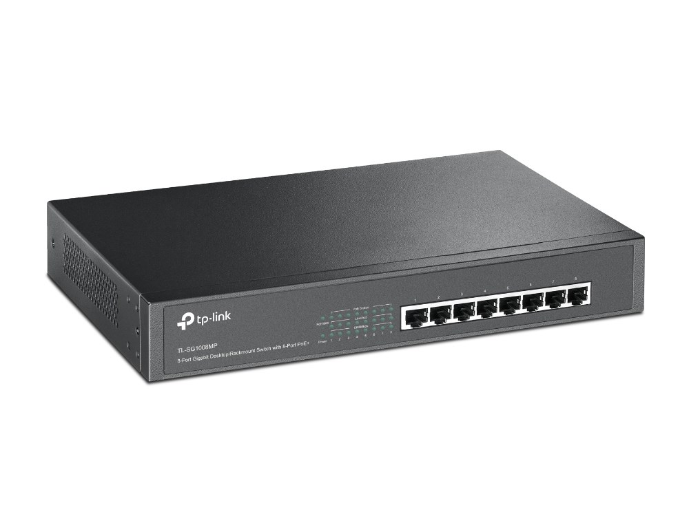 TP-Link TL-SG1008MP network switch Unmanaged Gigabit Ethernet (10/100/1000) Power over Ethernet (PoE) Black-1
