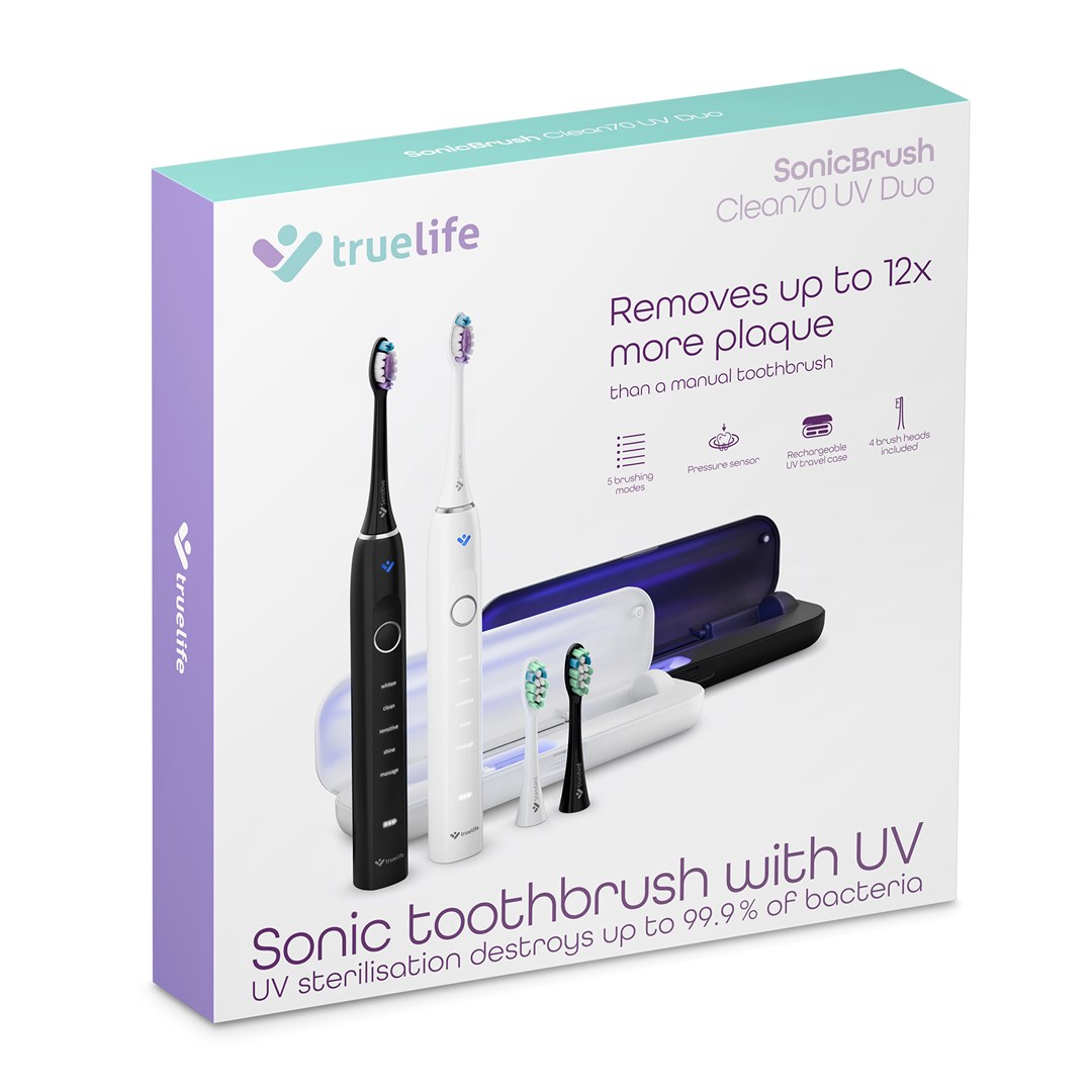 Set soničnih četkica za zube TRUELIFE SonicBrush Clean70 UV Duo (2 komada, UV sterilizator)-15