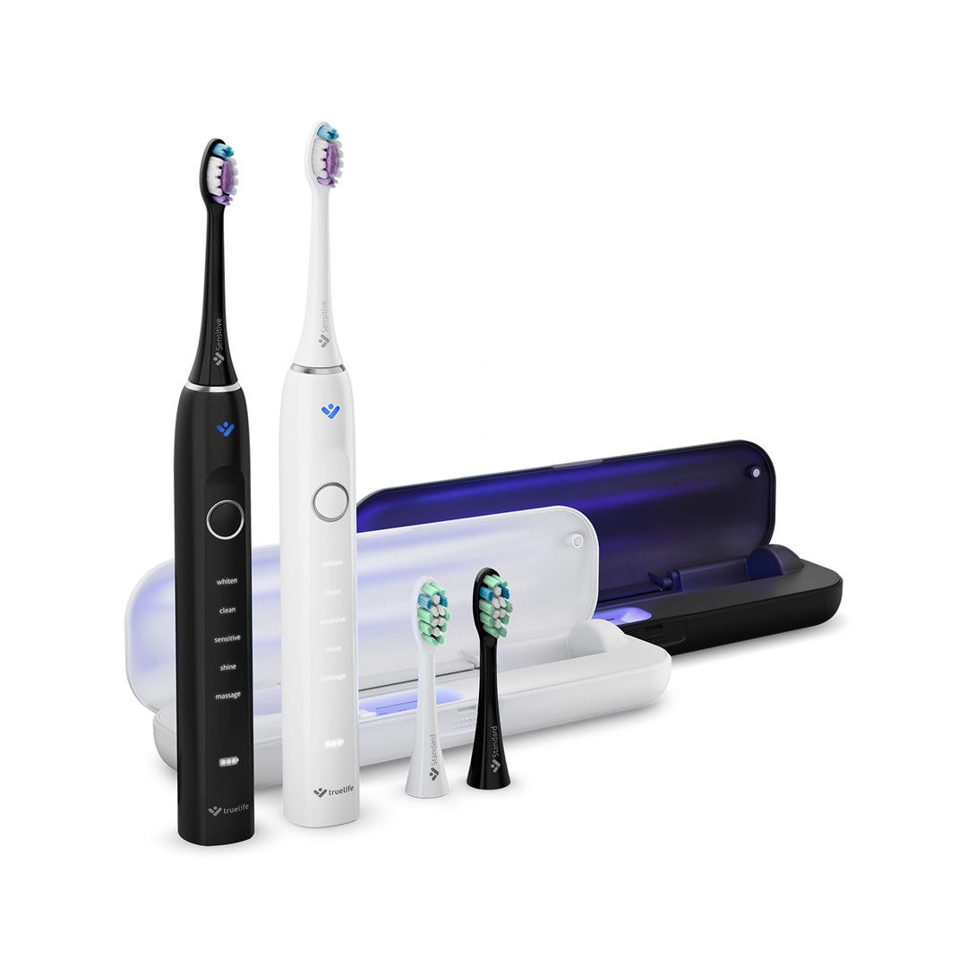 Set soničnih četkica za zube TRUELIFE SonicBrush Clean70 UV Duo (2 komada, UV sterilizator)