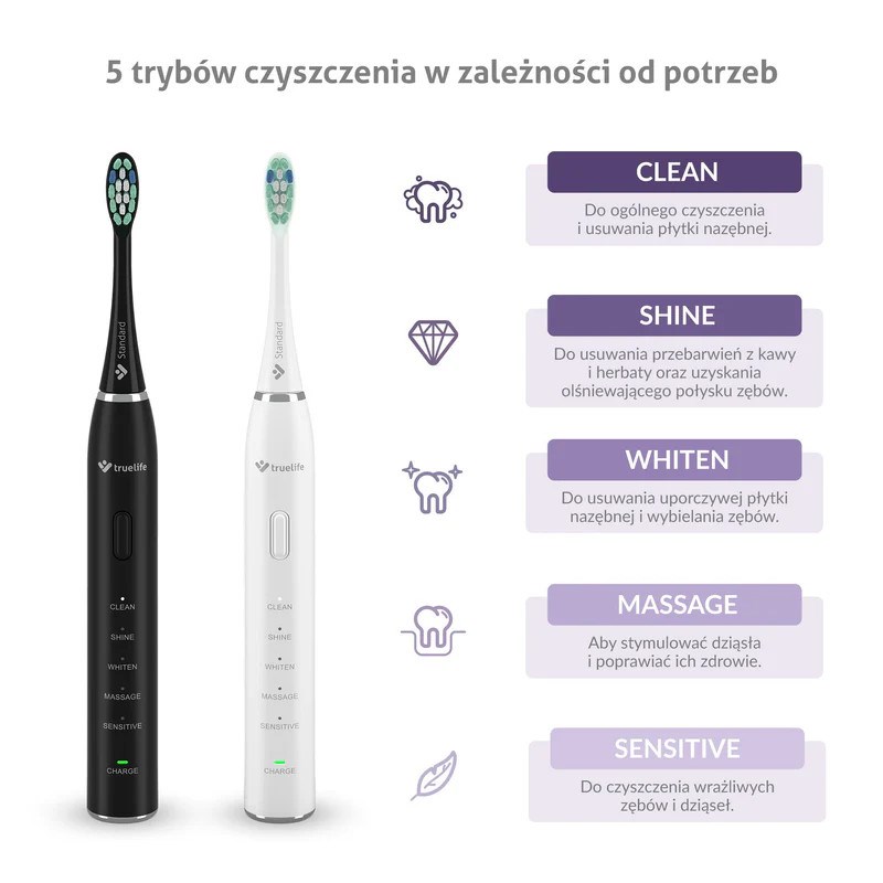 Set soničnih četkica za zube TRUELIFE SonicBrush Clean30 Duo (2 kom)-8