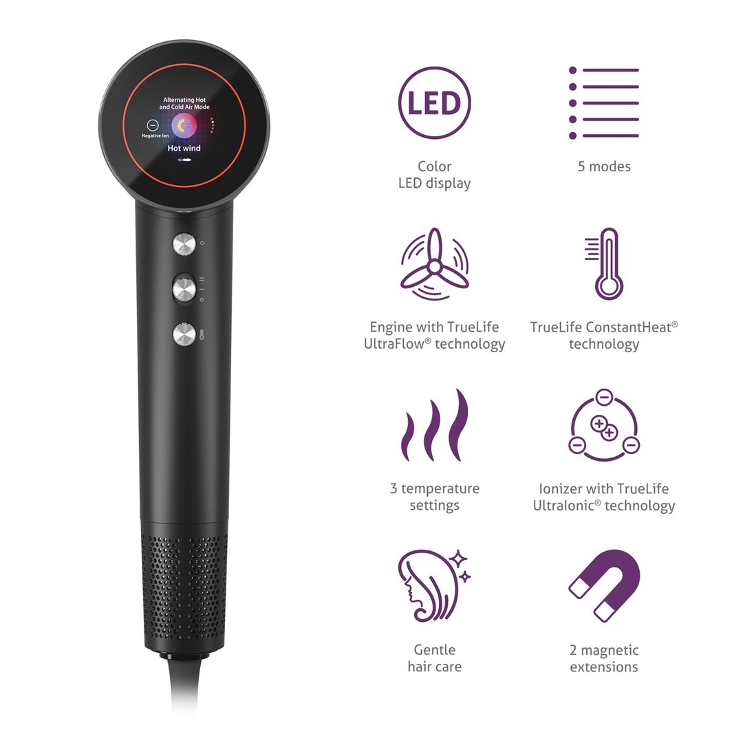 Sušilo za kosu TRUELIFE HairDryer D9 (1600W, ionizator)-4