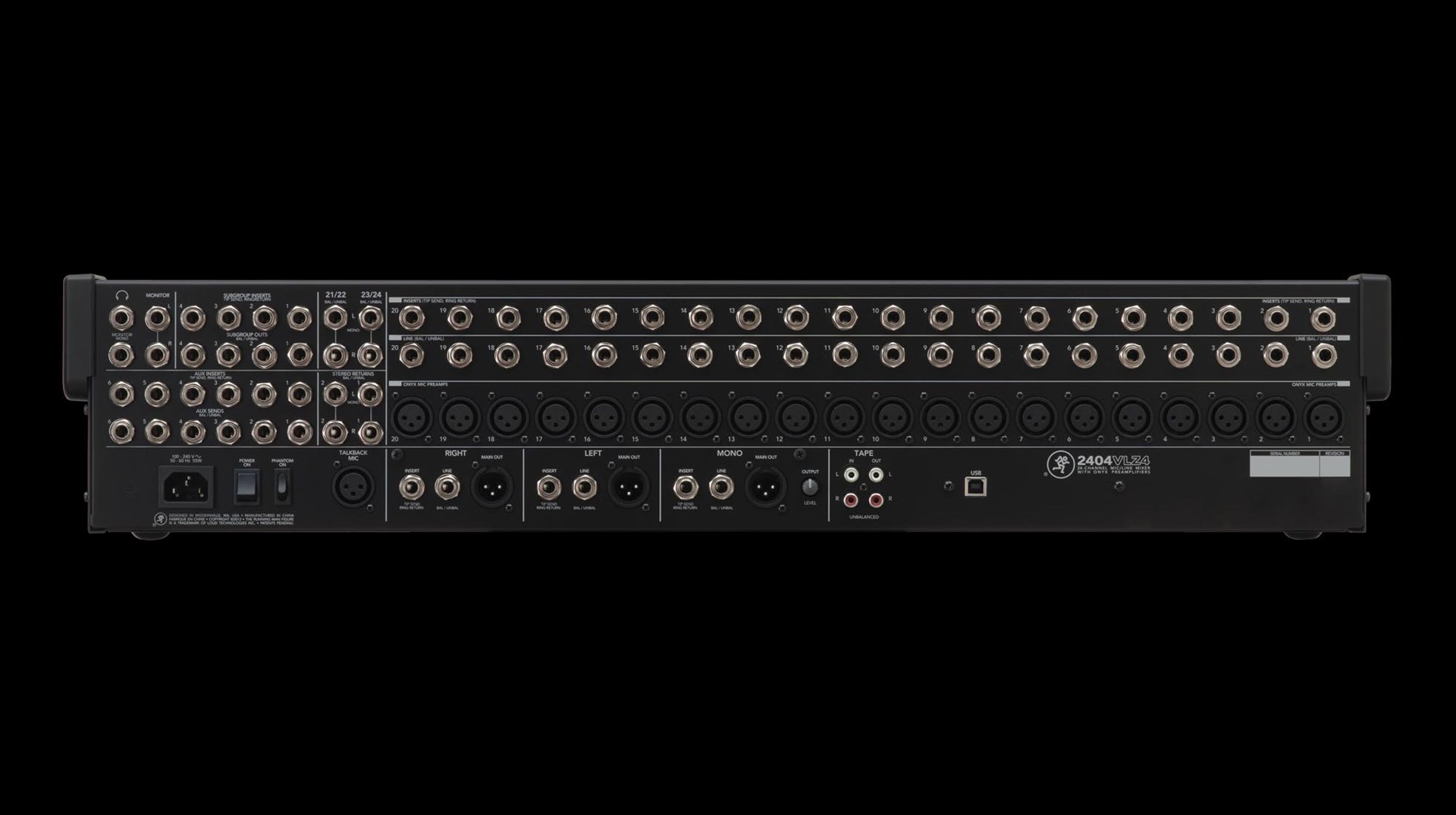 Mackie 2404VLZ4 audio mixer 24 channels 20 - 50000 Hz Black-4