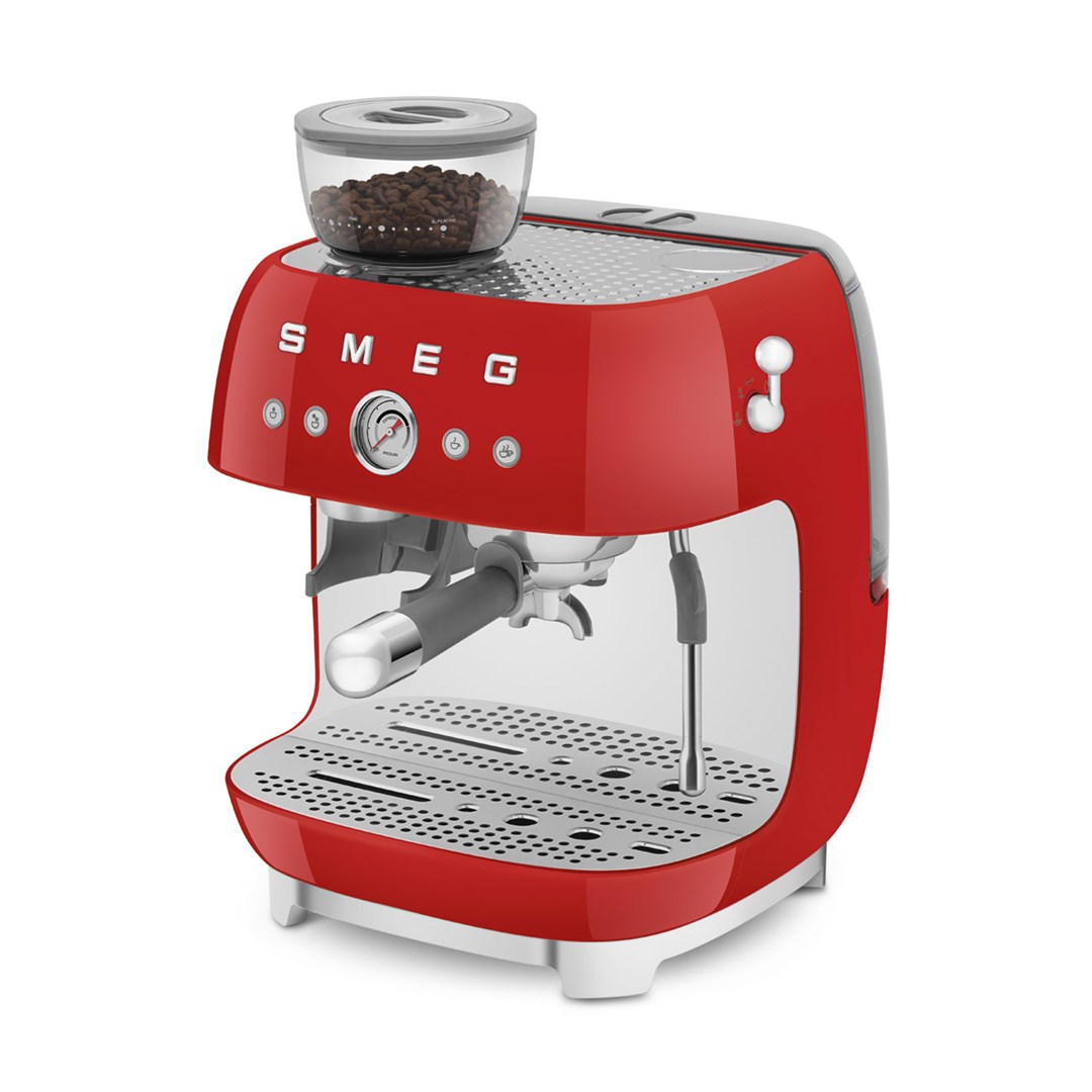 Smeg 50's Style Espresso Coffee Machine EGF03RDEU Red-8