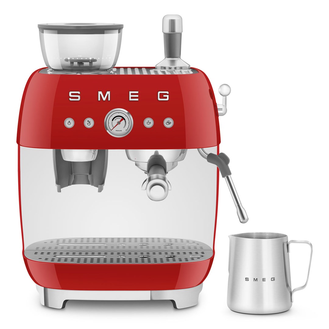 Smeg 50's Style Espresso Coffee Machine EGF03RDEU Red-13