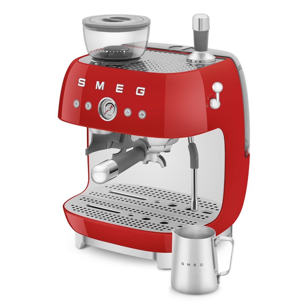 Smeg 50's Style Espresso Coffee Machine EGF03RDEU Red-10
