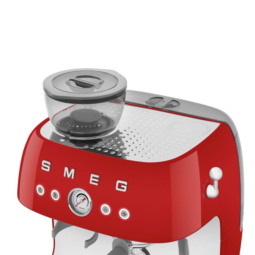 Smeg 50's Style Espresso Coffee Machine EGF03RDEU Red-6