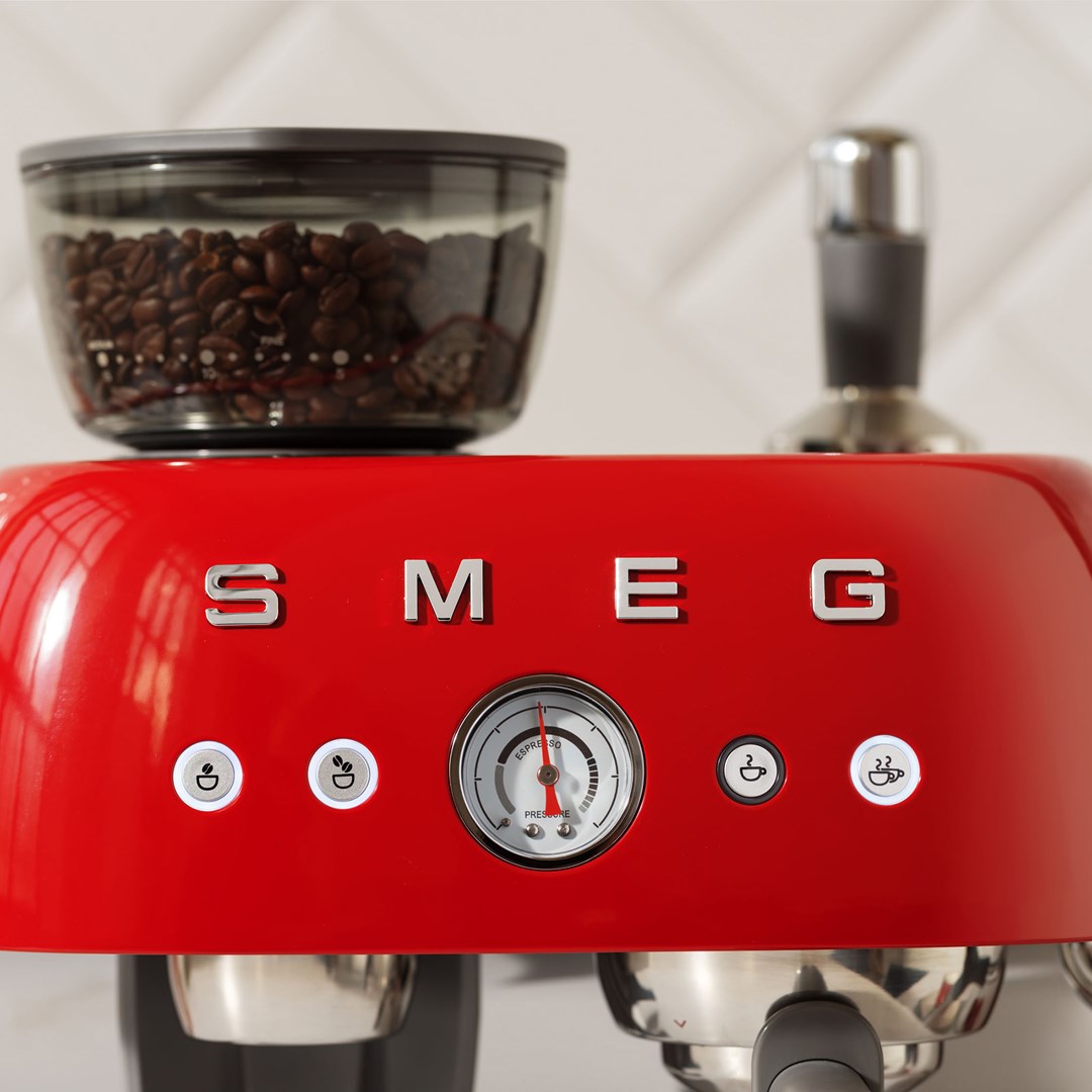 Smeg 50's Style Espresso Coffee Machine EGF03RDEU Red-23