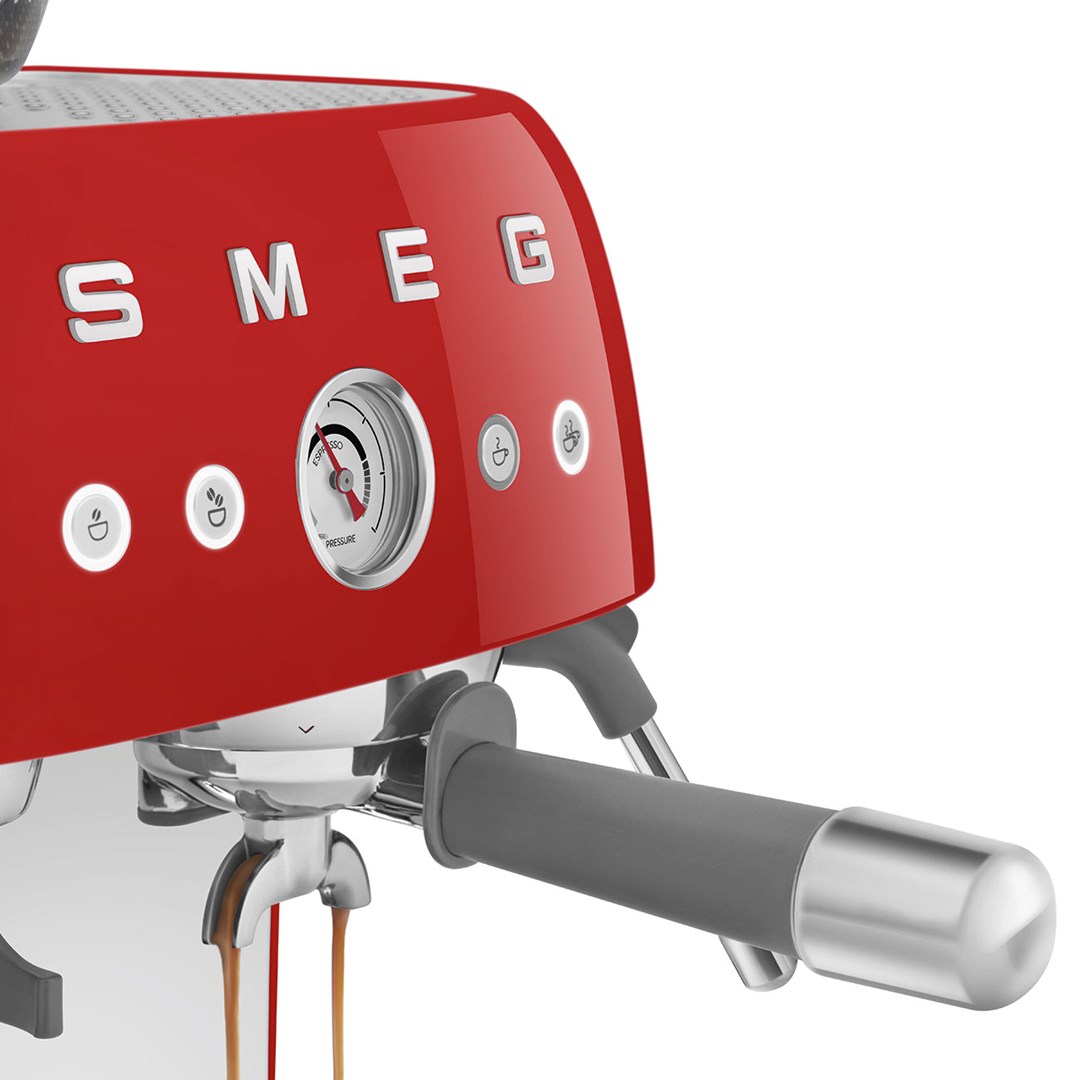 Smeg 50's Style Espresso Coffee Machine EGF03RDEU Red-12