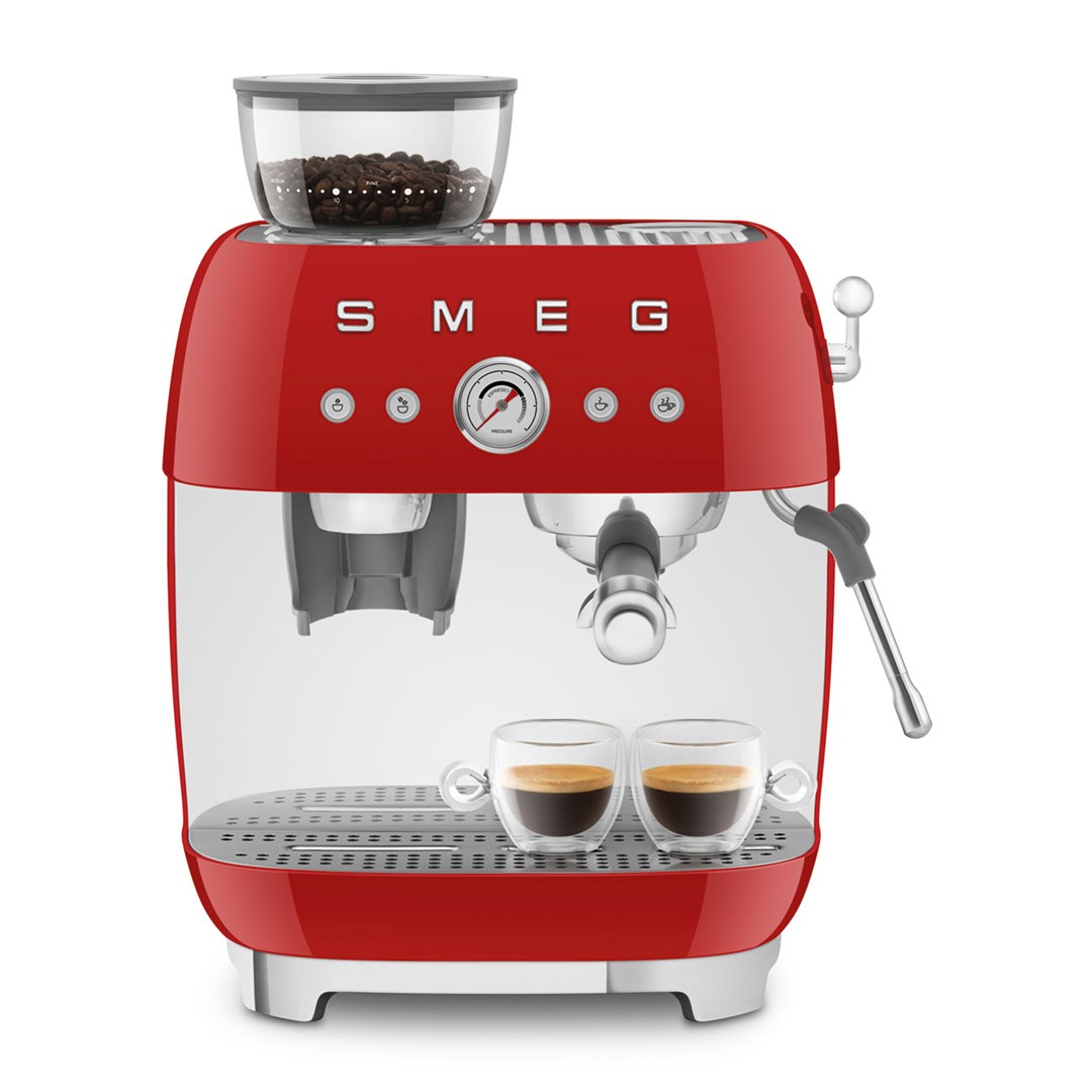 Smeg 50's Style Espresso Coffee Machine EGF03RDEU Red-7