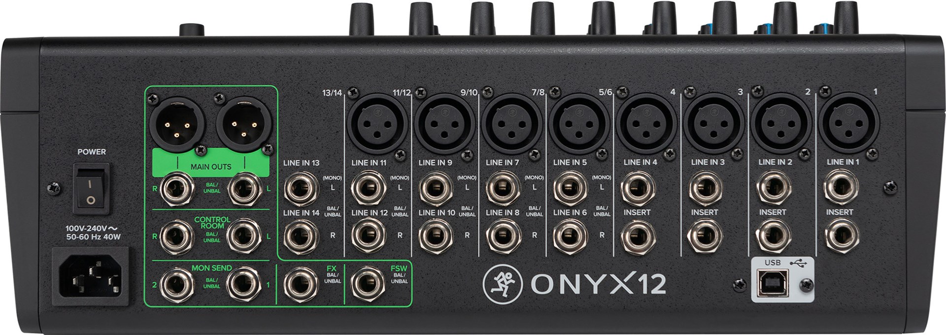 Mackie ONYX 12 12 channels 20 - 30000 Hz Black-1