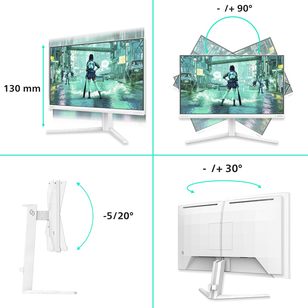Philips Evnia 3000 24M2N3201P/00 computer monitor 60.5 cm (23.8") 1920 x 1080 pixels Full HD LCD White-2