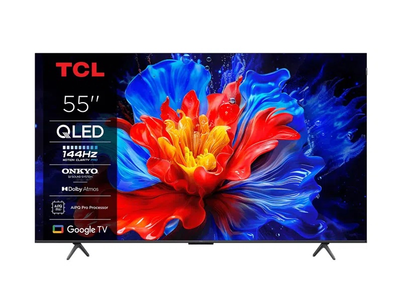 TV TCL 55P81K 55" (QLED 139 cm, 4K UHD, Google TV, HDR, DVB-T/T2/C/S2, crna boja)-0