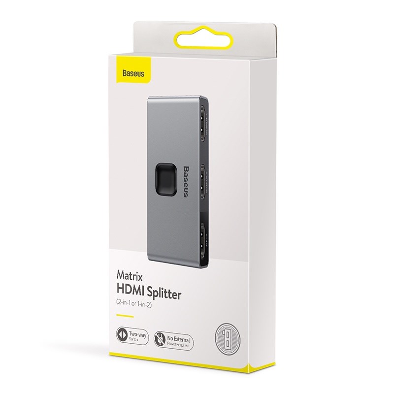 Baseus Matrix HDMI 4K HD Splitter Cable splitter Grey-5