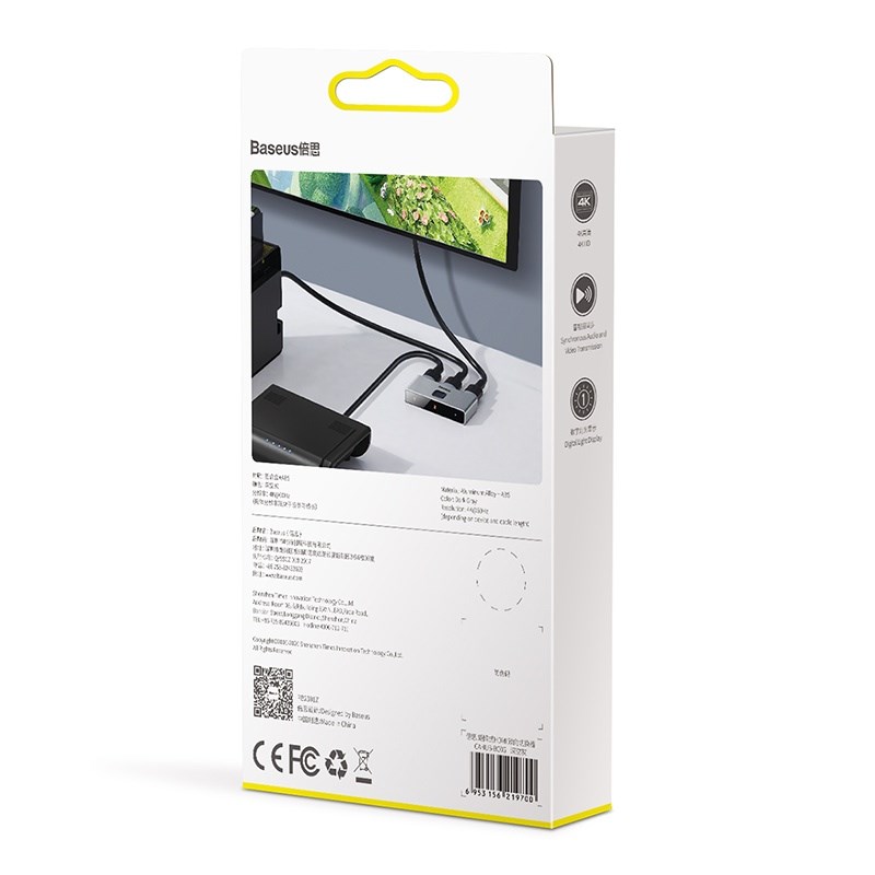 Baseus Matrix HDMI 4K HD Splitter Cable splitter Grey-6