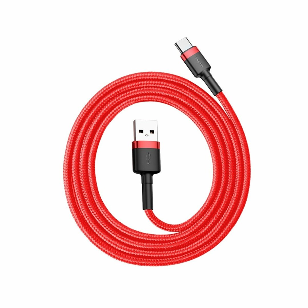 Baseus 6953156278219 mobile phone cable Red 1 m USB A USB C-0