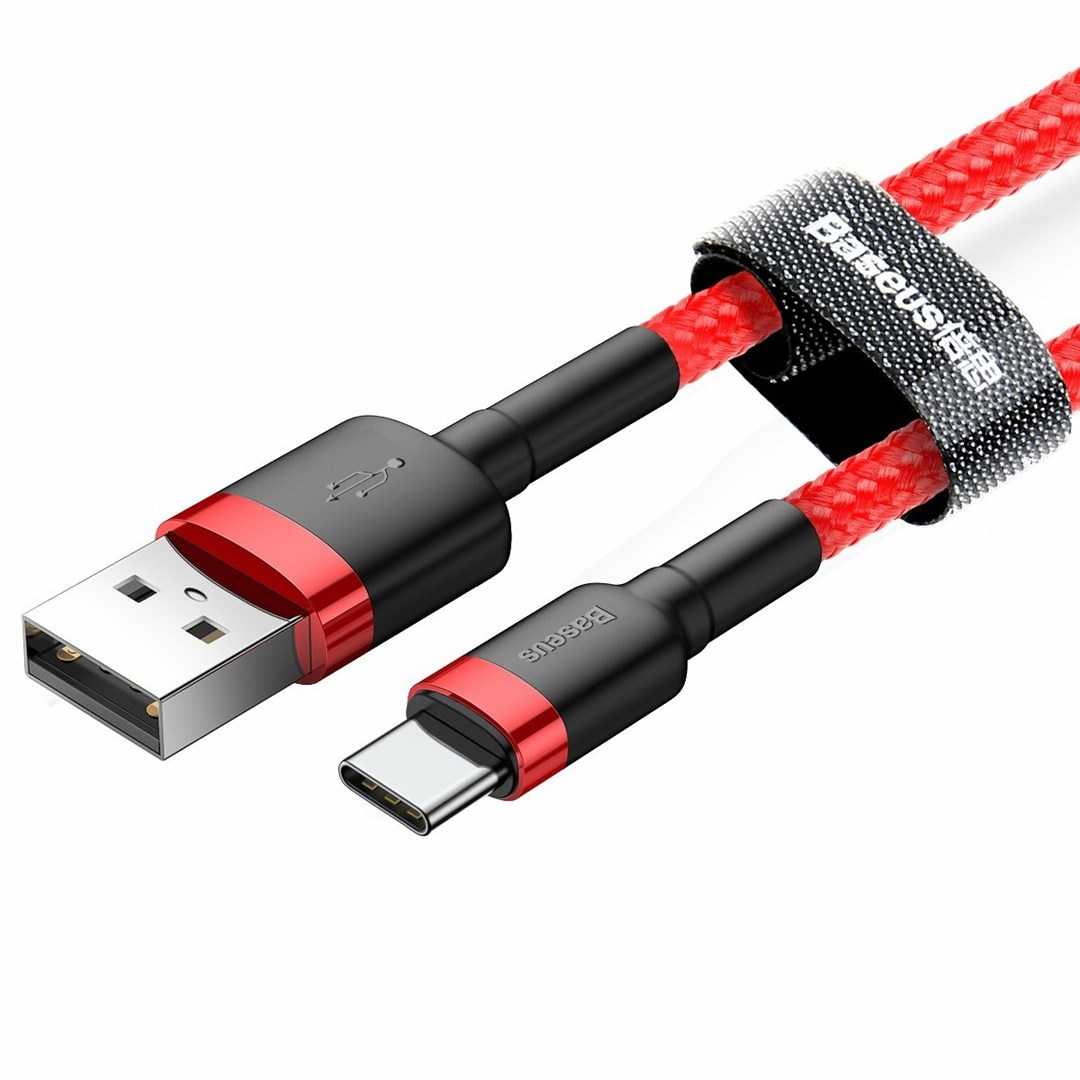 Baseus 6953156278219 mobile phone cable Red 1 m USB A USB C-1
