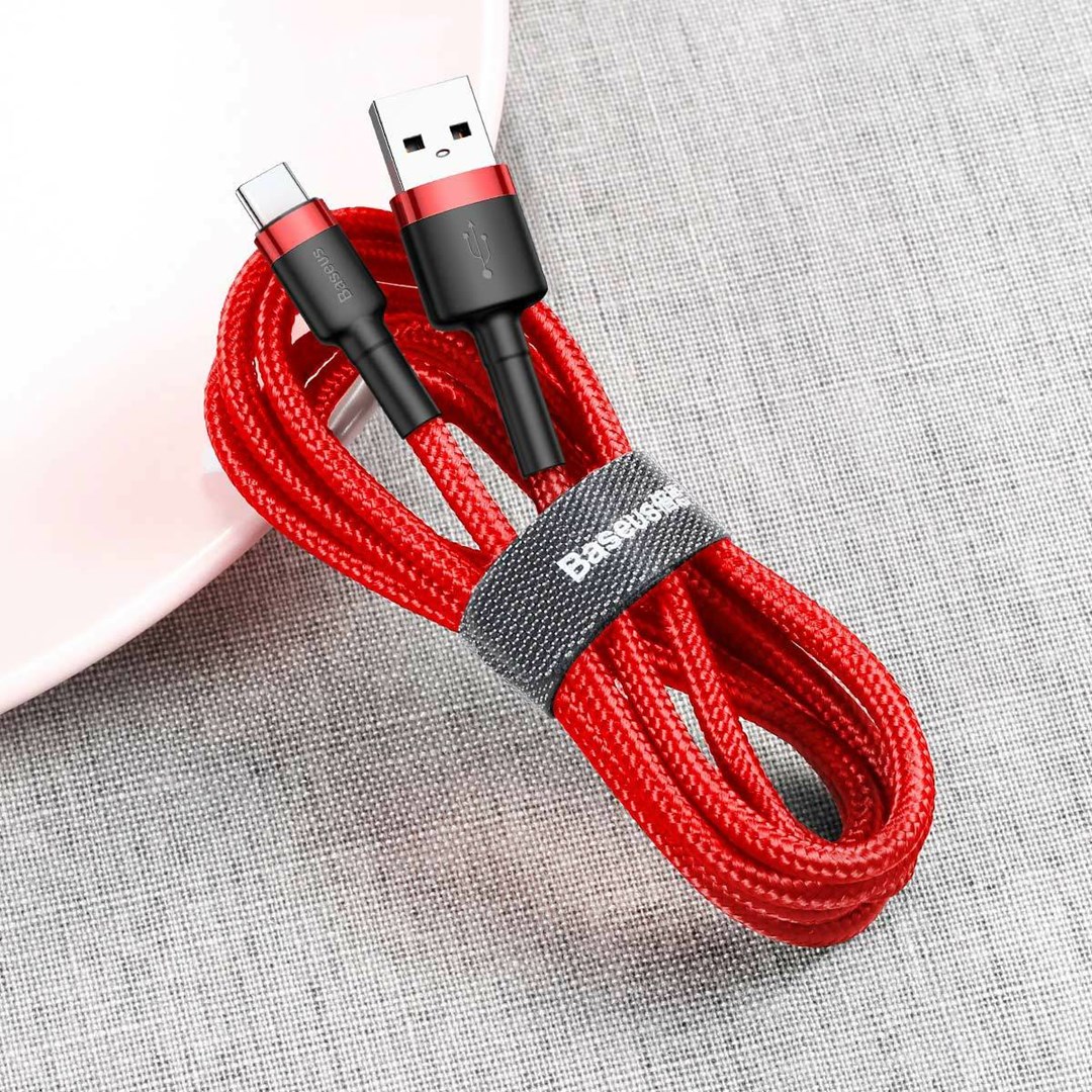 Baseus 6953156278219 mobile phone cable Red 1 m USB A USB C-2