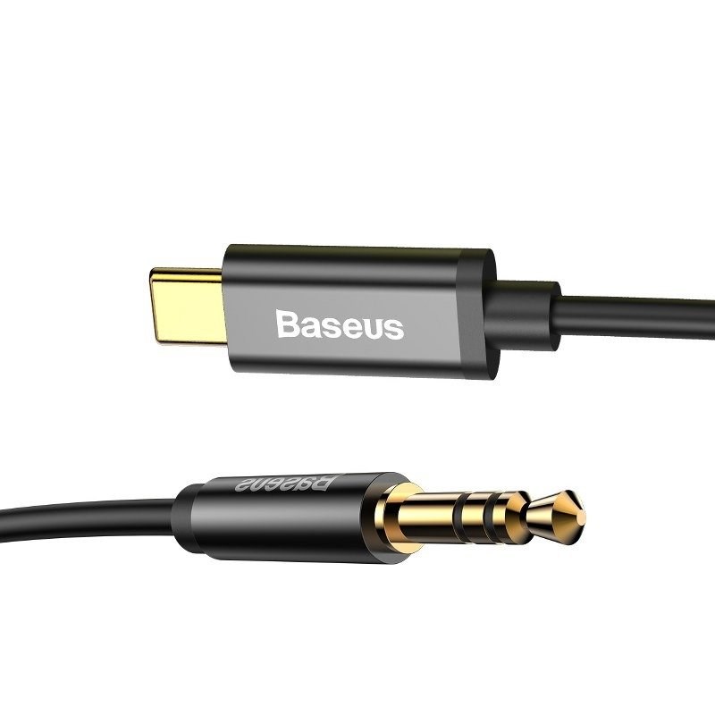 USB-C to 3.5mm mini jack audio cable Baseus Yiven 1.2m (black)-2