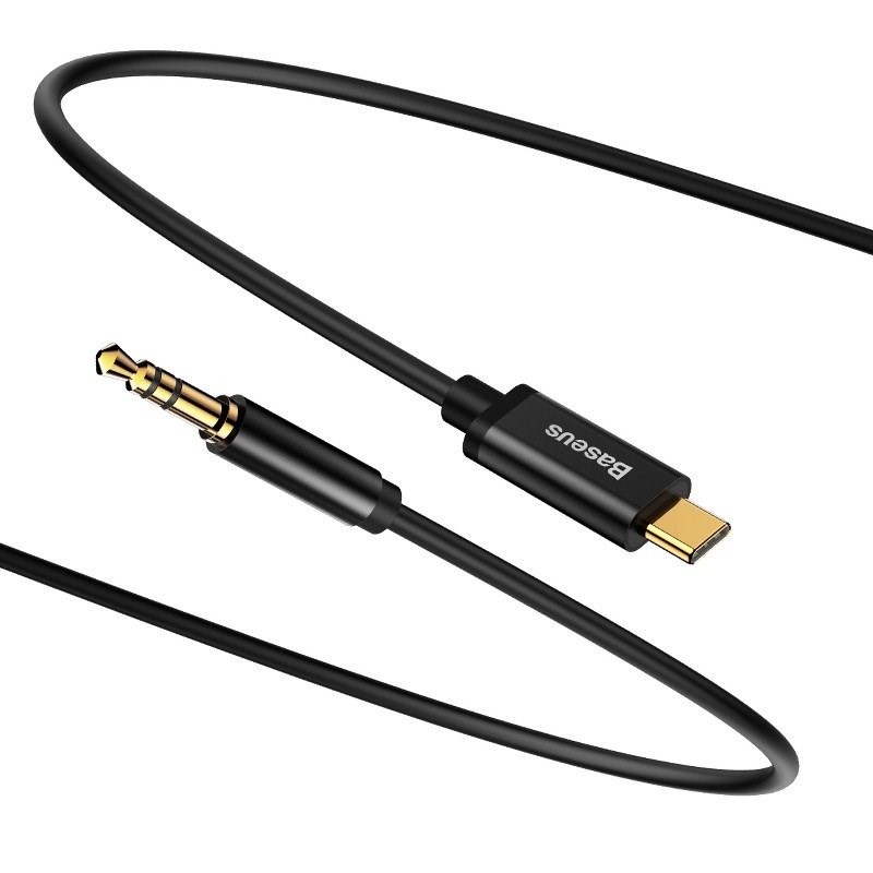 USB-C to 3.5mm mini jack audio cable Baseus Yiven 1.2m (black)-1