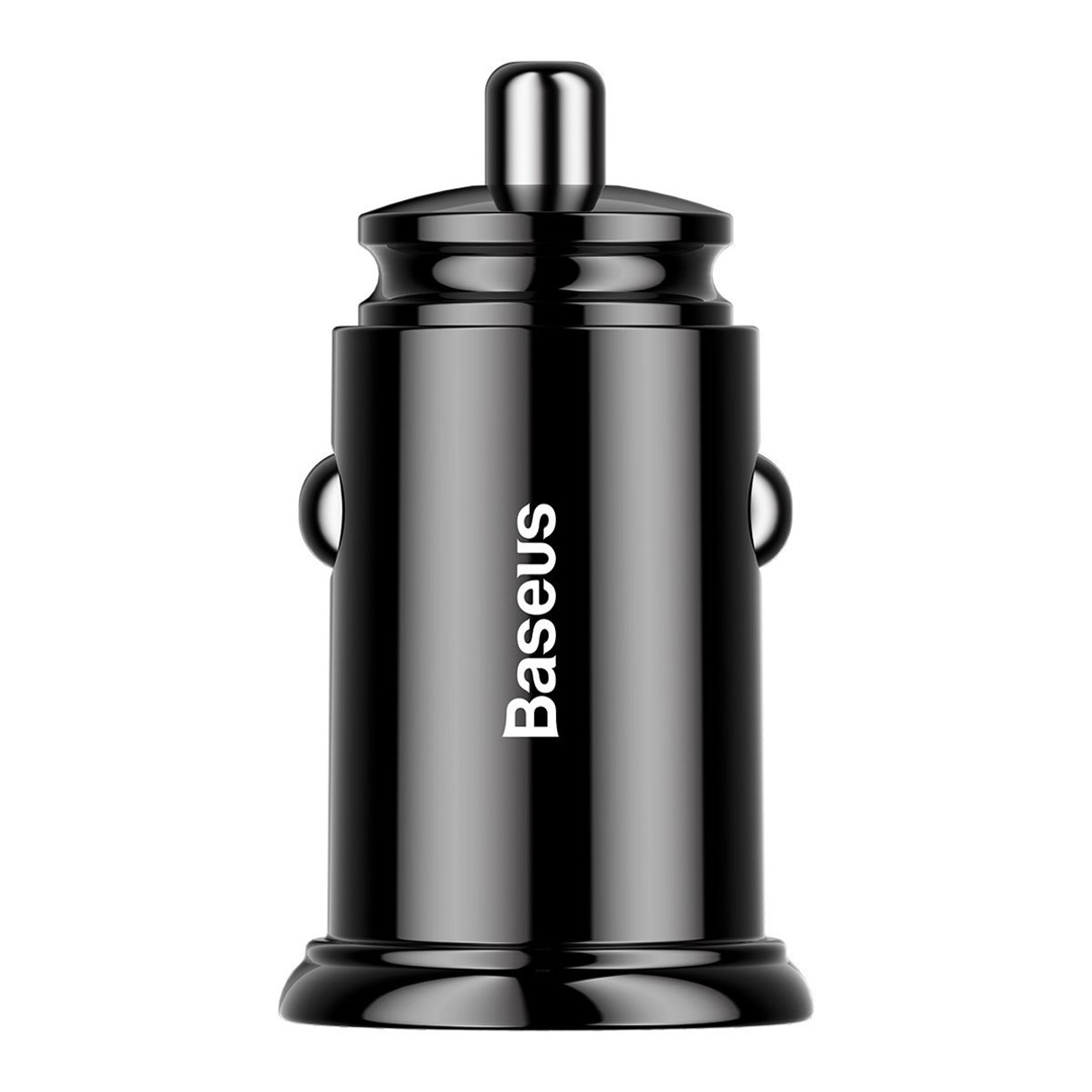 Car charger Baseus Circular 2xUSB QC3.0 5A 30W (black)-1