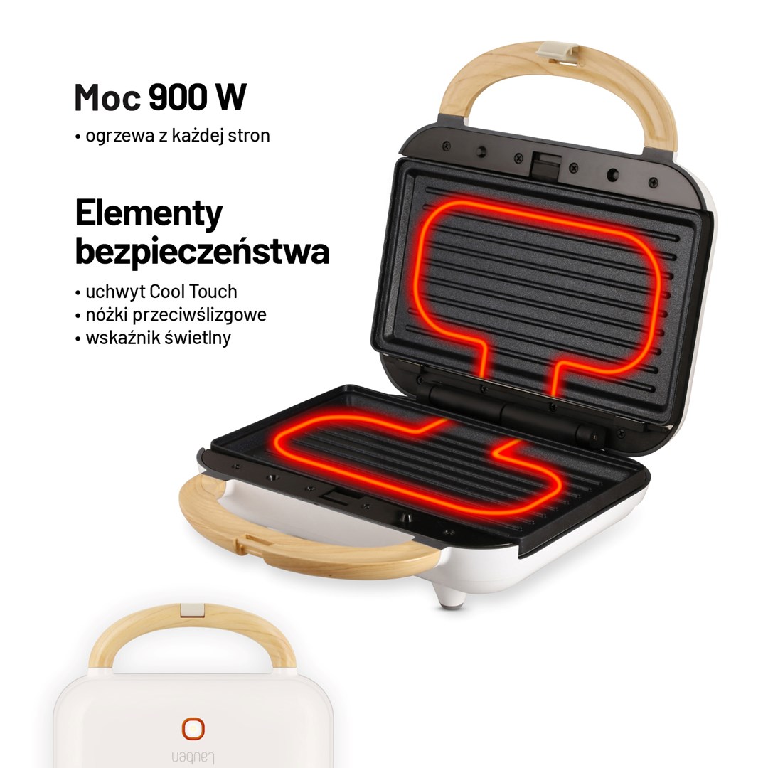Lauben 3-in-1 900W Sandwich Maker-2