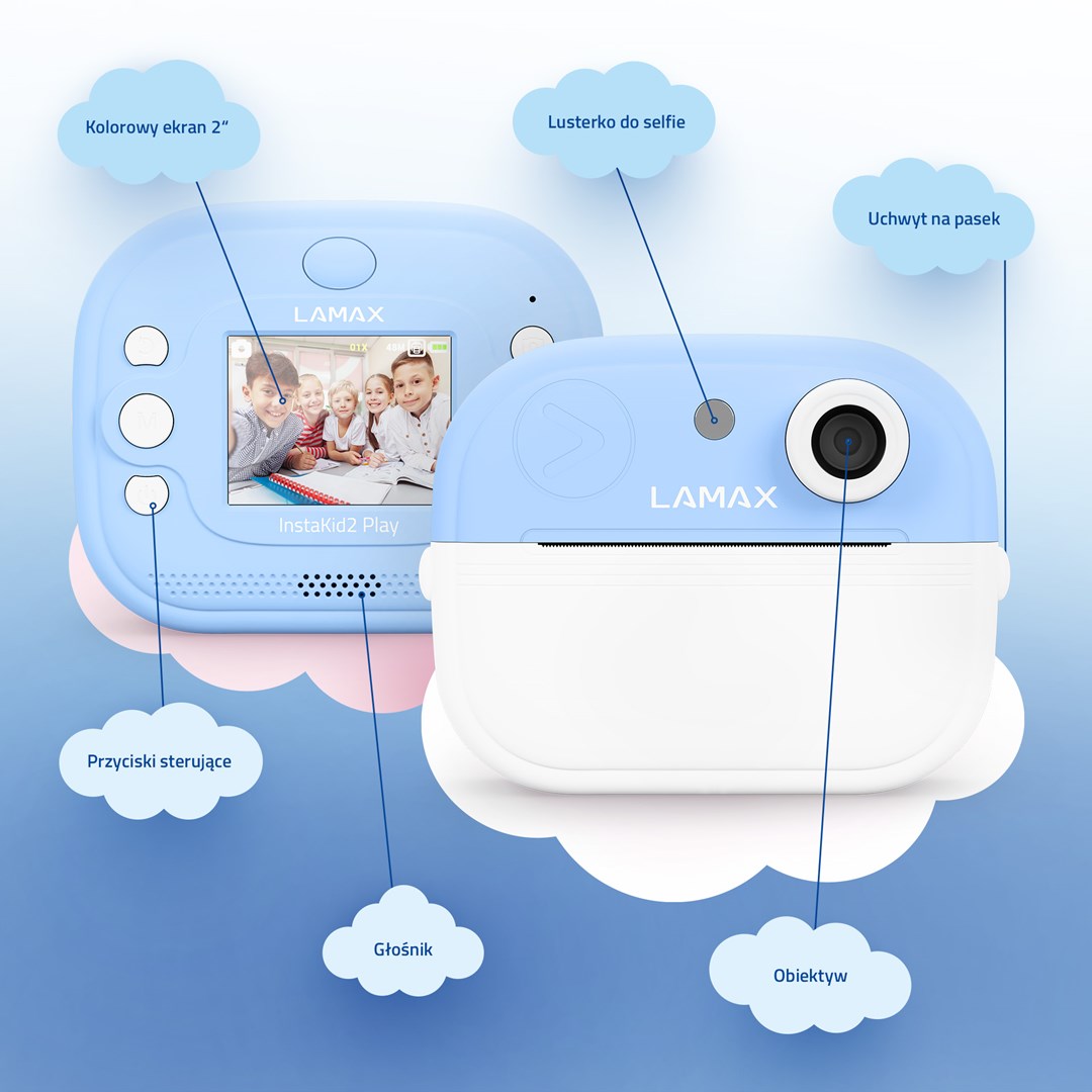 LAMAX InstaKid2 Play Kids Camera, blue-2