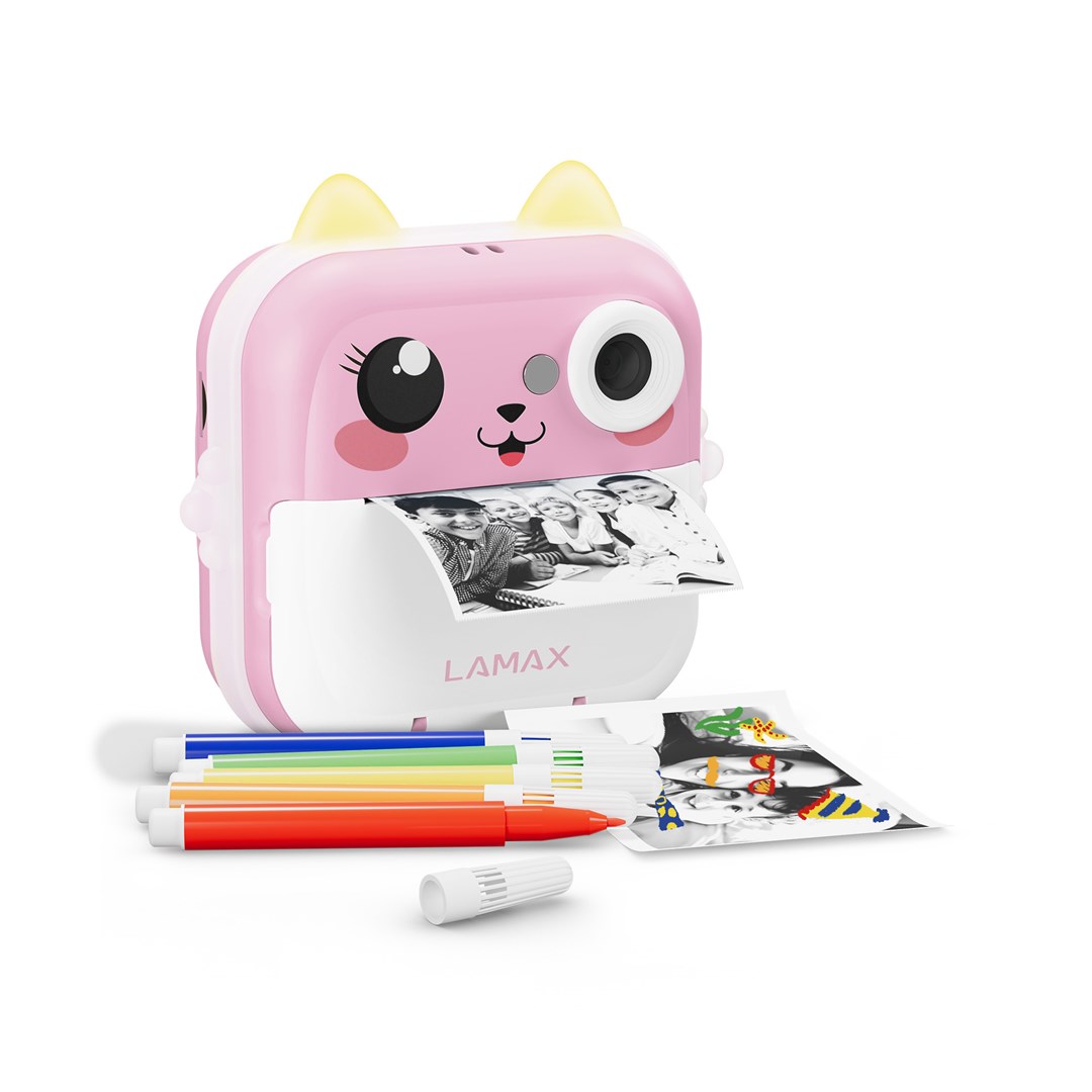 Kids’ camera LAMAX InstaKid2 Plus, pink-0