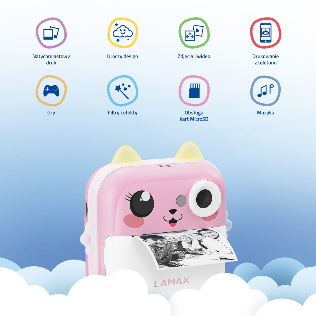 Kids’ camera LAMAX InstaKid2 Plus, pink-6
