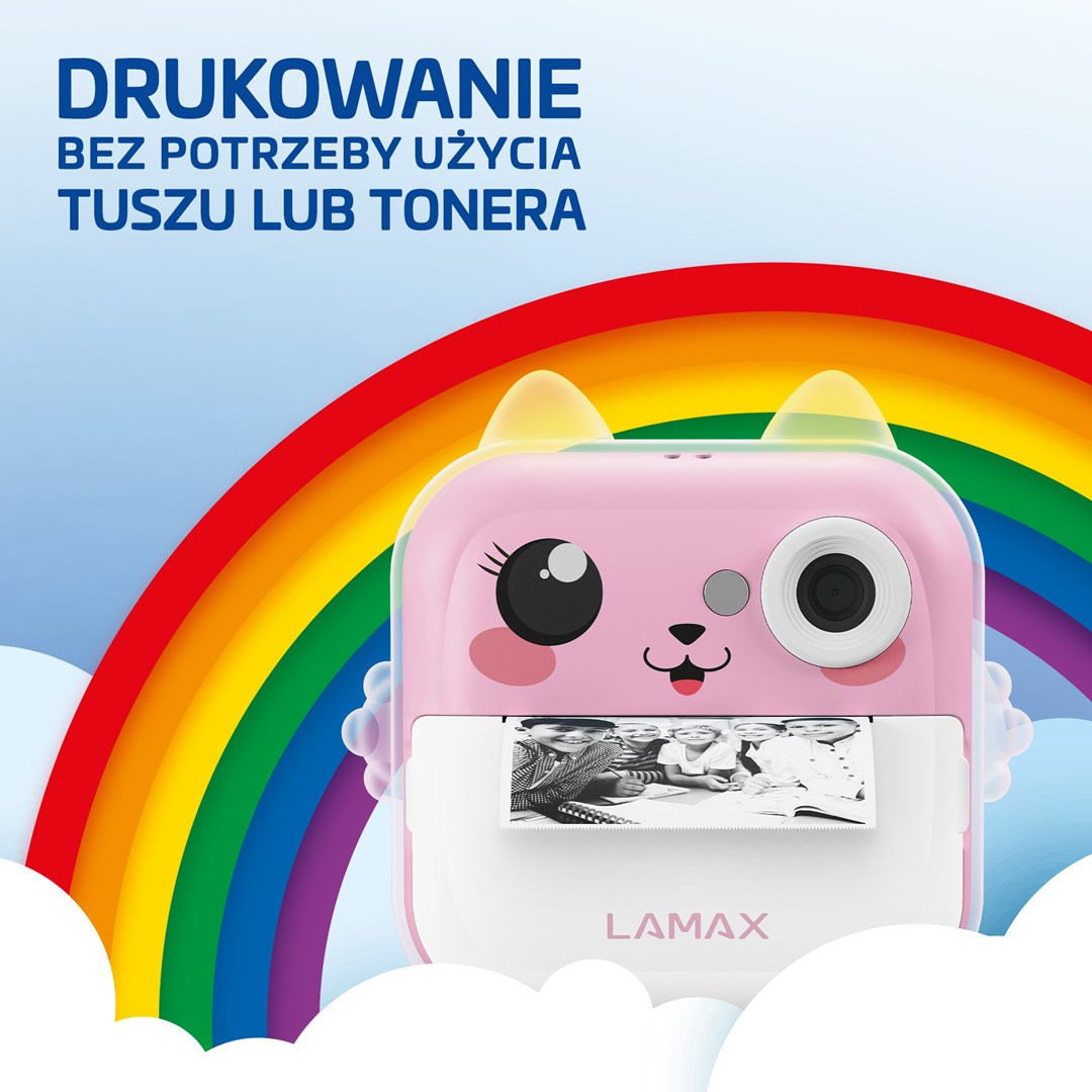 Kids’ camera LAMAX InstaKid2 Plus, pink-1