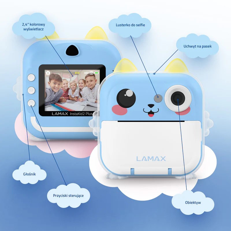 Kids’ camera LAMAX InstaKid2 Plus, blue-3
