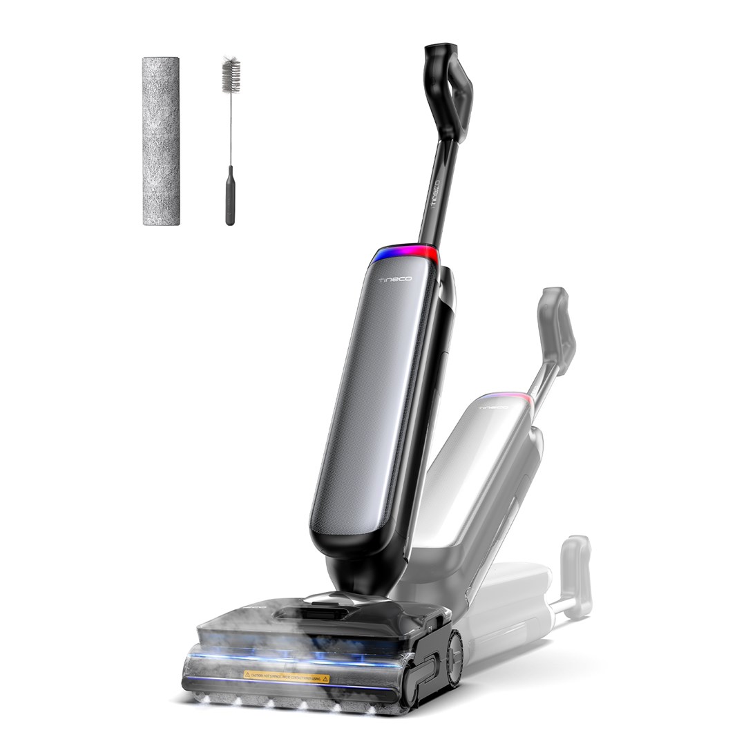 Tineco Floor One S9 Artist Steam Pro Upright vacuum Battery Dry&wet Bagless Black, Silver-1
