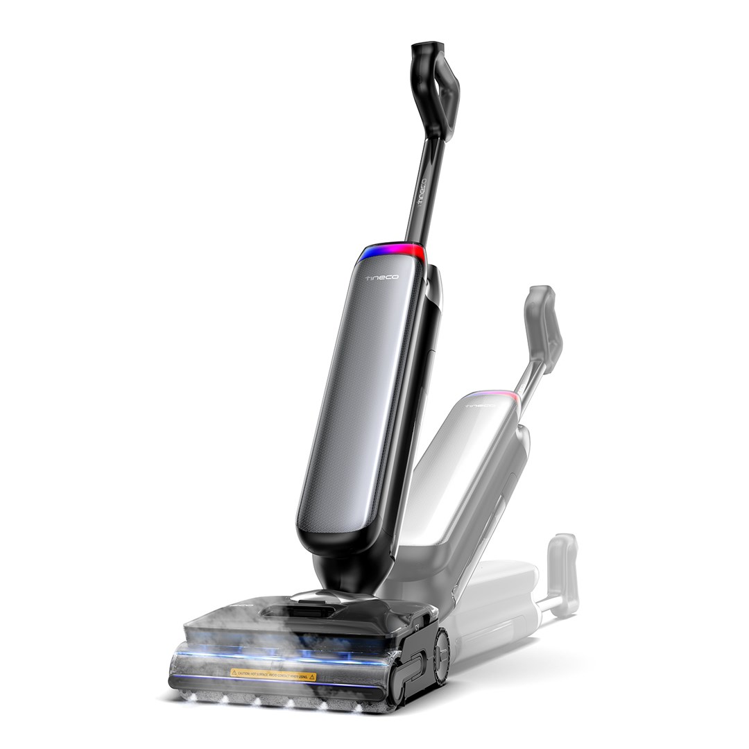 Tineco Floor One S9 Artist Steam Pro Upright vacuum Battery Dry&wet Bagless Black, Silver-0