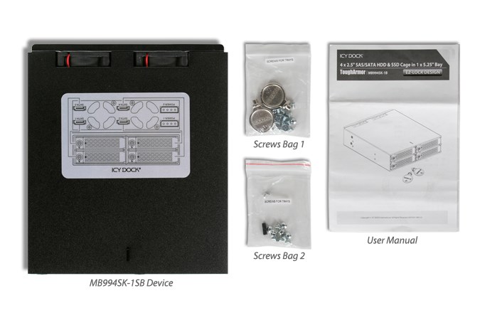 Icy Dock MB994SK-1B drive bay panel Black-4