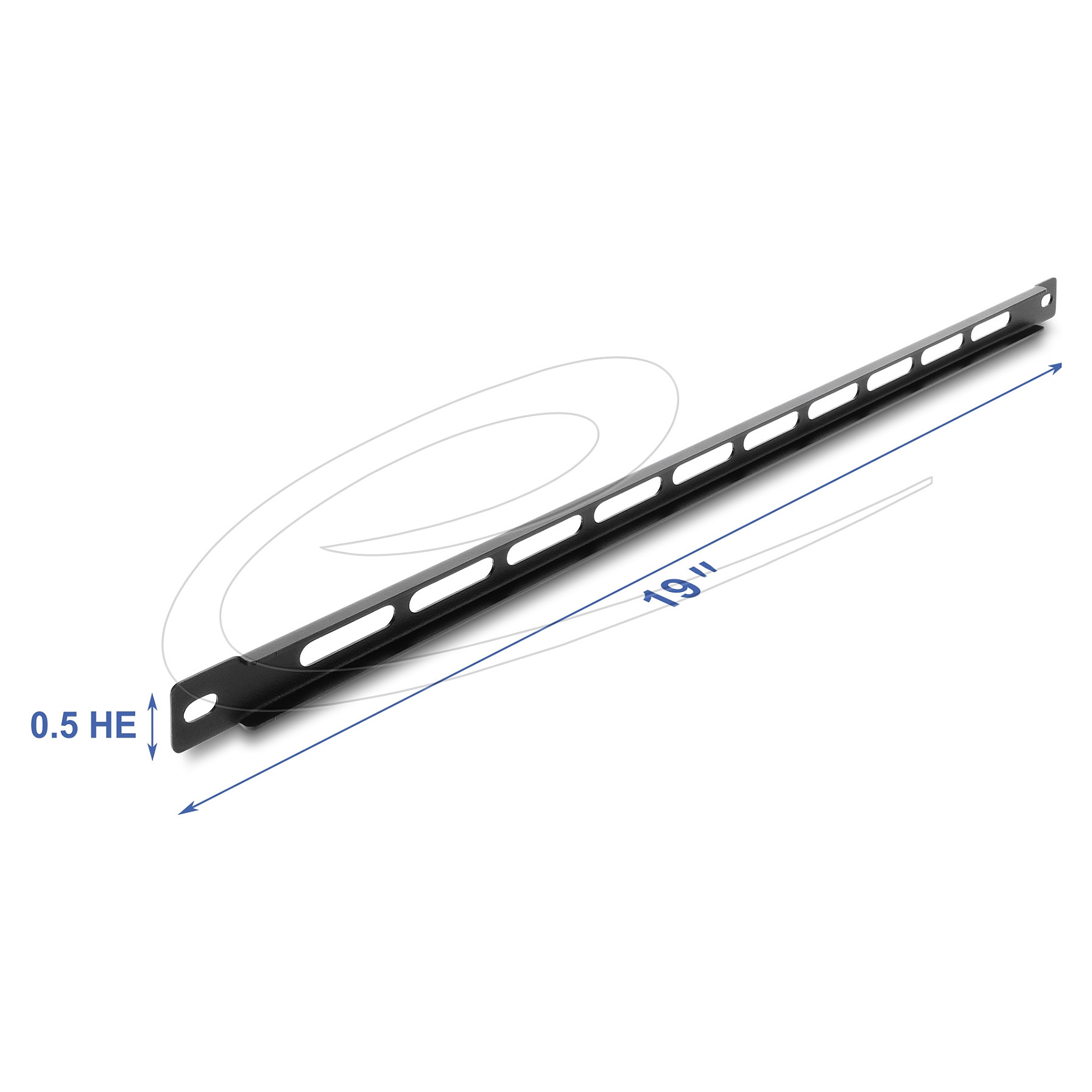 Panel za organizaciju kabela DELOCK 19" 0.5U crna boja