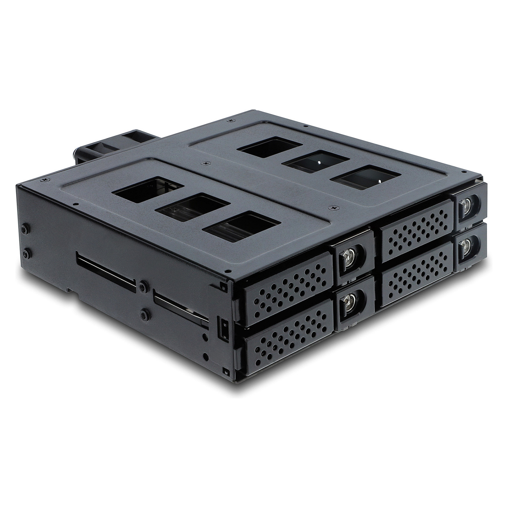 Ladica za diskove DELOCK 5.25" za 4 x 2.5" SATA / SAS HDD / SSD s ključem (47141)-1